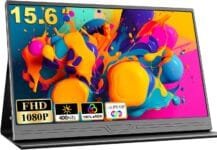 Portable Monitor, 15.6 inch 1080P FHD IPS Second External Monitor with USB-C Mini HDMI Port