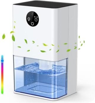 Dehumidifier for Home, 63.36 OZ Electric Dehumidifiers 400ML/Day Ultra Quiet 4/8H Timer