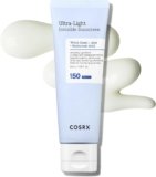 COSRX Ultra-Light Invisible Sunscreen SPF 50 Face Moisturiser Korean Sunscreen, Non Oily Sun Cream with Witch Hazel, UVA/UVB Protection