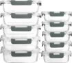 [10-Pack]Glass Meal Prep Containers