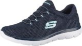 Skechers Women’s Summits Trainers Navy Mesh White Trim 5 UK